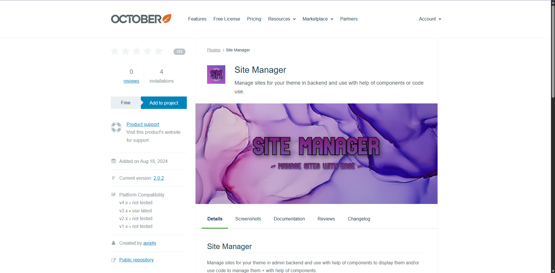 OctoberCMS-SiteManager